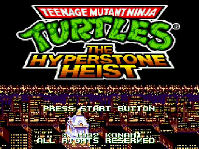 TMNT - The HyperStone Heist - Enhanced Colors Title Screen